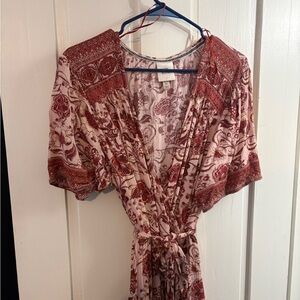 Floral Bohemian Wrap Dress